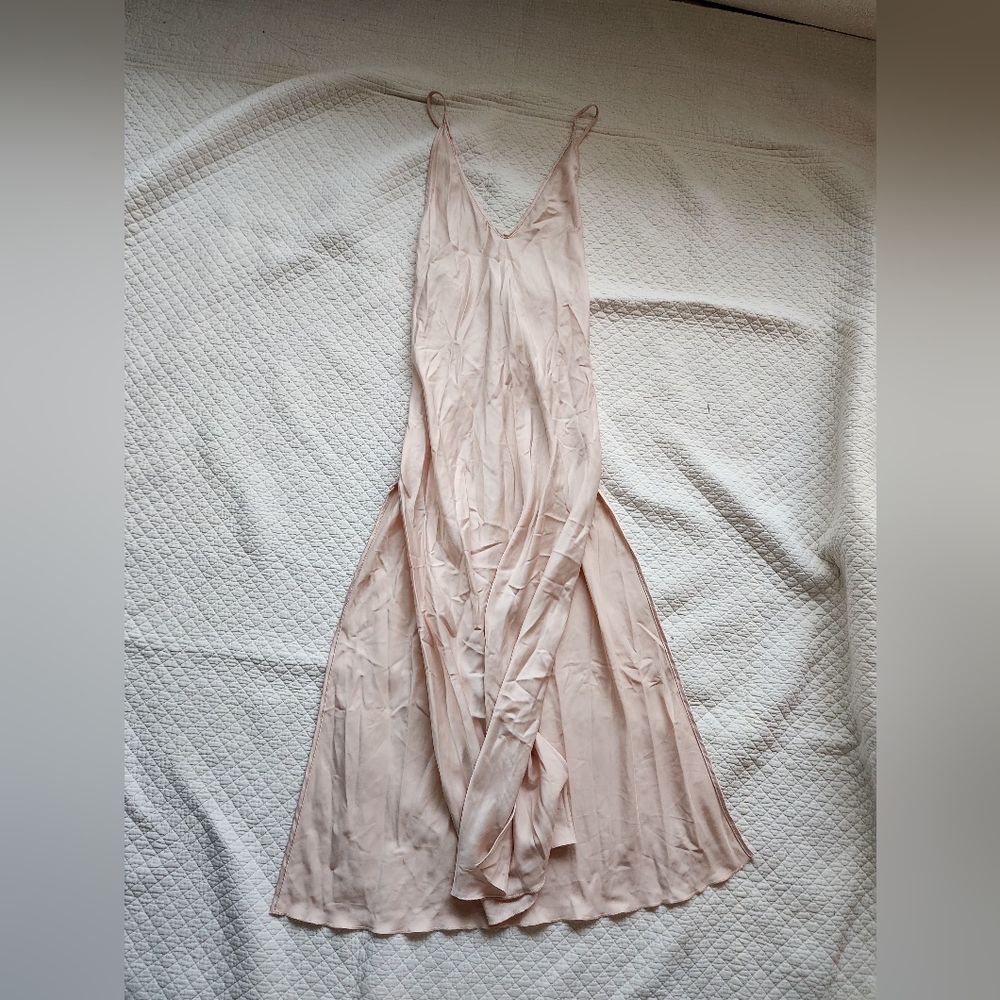3/$12 Elegant Champagne Slip Dress - Picture 2 of 4
